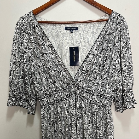 Max Edition Deep Vneck Dress Size XL - Picture 3 of 11
